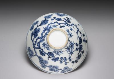 图片[3]-Bowl with pine, bamboo and plum decoration in underglaze blue, Ming dynasty, Yongle reign (1403-1424)-China Archive